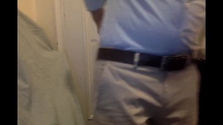 Inspector's Clothes Torn Off By Equipment