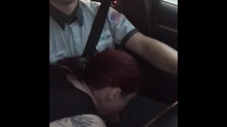 Coworker gave me a ride home in his Audi so I gobbled his cock the whole ride deepthroat road head 