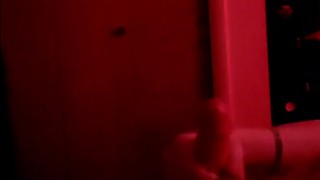 Stroking my pretty cock for you.