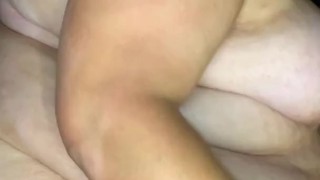 Fatty pushes anal beads out of tight asshole