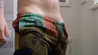 Pants, a six-pack, and a full bladder
