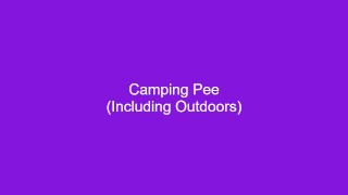 Mature MILF BBW Camping Peeing pee urine piss