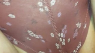 Pt 1/5: Hubby Rubs His Hard Cock Cock on My BBW Pussy Through My Cute Panties