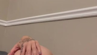 Fucking my tight little ass with my 7 inch dildo