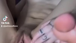 Teen Tiktoker Plays With Herself; up close and personal
