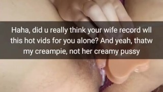 Your wife record this hot home videos with her fuck buddies, not solo!