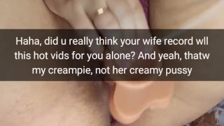 Your wife record this hot home videos with her fuck buddies, not solo!