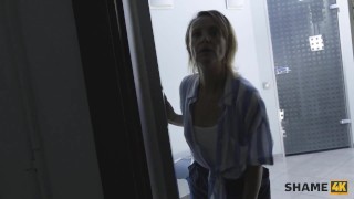 SHAME4K Mature doctor cant say no when male patient needs her help