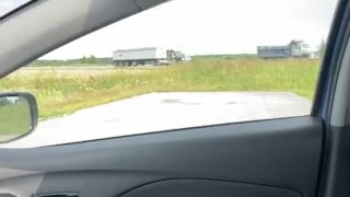 Please comment & like! Another huge load in my car, 8 inches cock, hot cum
