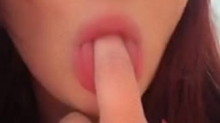 Teasing you, by sucking my finger 