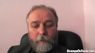 This Lovely girl has sex with an old fart