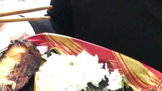 We eat a big salmon lunch for dinner. Delicious!