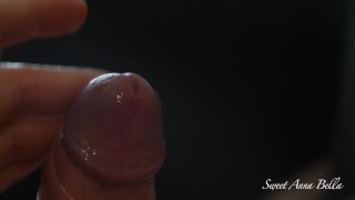 Close Up masturbating and teasing big cock with Fleshlight Quickshot, Ruined Orgasm