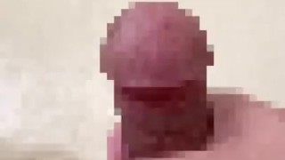 パイパン日本人の大きめ亀頭から射精