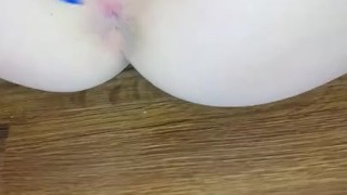 teen begs for daddy’s cock w/ dildo