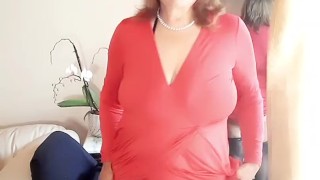 Striptease, sexy lingerie, pussy, ass! Mature bbw woman Zilah Luz
