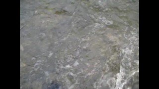 Walking through water