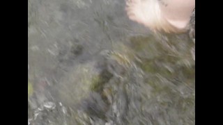 Walking through water