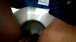 pee at office toilet. 
