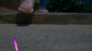 Giantess Stomps on Tiny With Bare Feet (Giantess, Feet) PREVIEW
