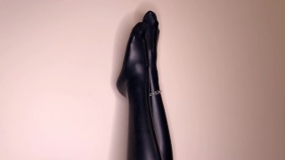 The nice shy girl has a special latex surprise