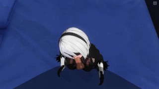3D HENTAI POV Passionate Blowjob From Hot 2B