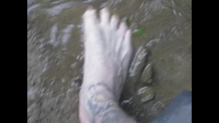 Playing in the water