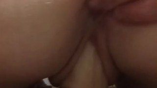 Big butt MILF rides on big dildo. Jerk off, cum inside her