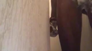 Jacking dick in shower