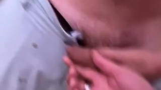 Public risky blowjob right beside the highway 