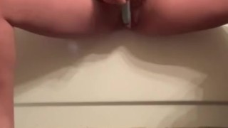 Big tits girl squirts with vibrator 