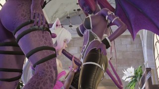 3some succubus futas and foxy girl