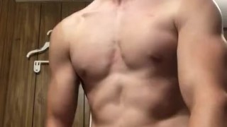 Young stud let’s out a big morning cumshot