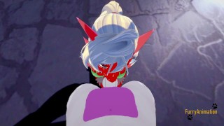 Pokemon Hentai Furry - POV Blaziken x Mewtwo blowjob and fucked