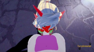 Pokemon Hentai Furry - POV Blaziken x Mewtwo blowjob and fucked