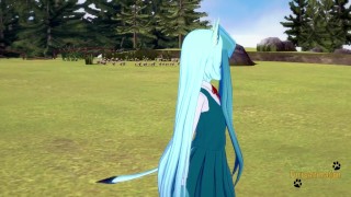 Pokemon Hentai Furry - Glaceon handjob and fucked by Cinderace
