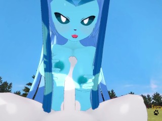 Pokemon Hentai Furry – POV Glaceon boobjob and fucked by Cinderace