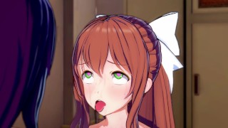 Yuri and Monika share a cock in the club! (POV) (3D Hentai) (Doki Doki Literature Club)