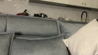 Hot bitch is playing with a big dildo!