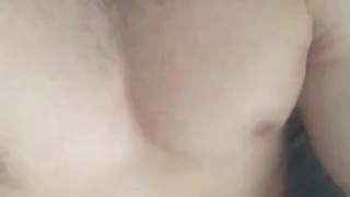 Flexing Hot Muscle Chest In Bed