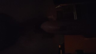 Sex machine pounds my ass with a 9 in dildo at high speed