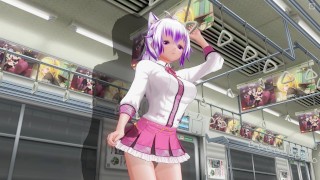 3D HENTAI Schoolgirl didn't wear panties on the train (Part 1)