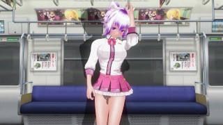 3D HENTAI Schoolgirl didn't wear panties on the train (Part 1)