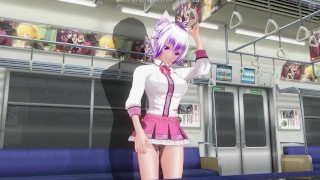 3D HENTAI Schoolgirl didn't wear panties on the train (Part 1)