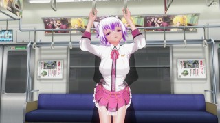 3D HENTAI Schoolgirl didn't wear panties on the train (PART 2)