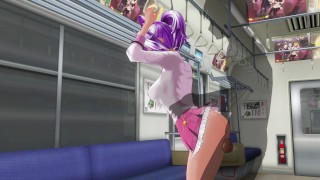 3D HENTAI Schoolgirl didn't wear panties on the train (PART 2)