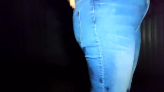 My strong peeing into jeans while i go home from work