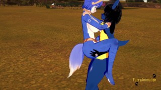 Star Fox Pokemon Star Fox Pokemon Furry Hentai - Krystal x Lucario Boobjob & Fucked