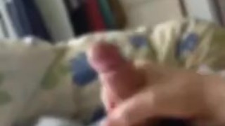 朝勃起からのオナニー射精！
