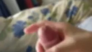 朝勃起からのオナニー射精！